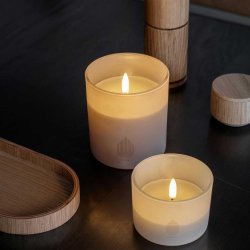 Uyuni LED stearinlys i glasstage 2 pak - beige