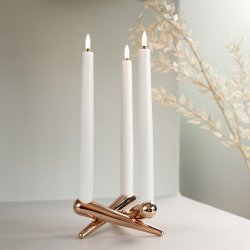 Uyuni LED kronelys 2 stk H28cm - dusty green