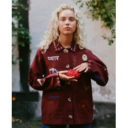 Sissel Edelbo MY jakke med broderi - Burgundy