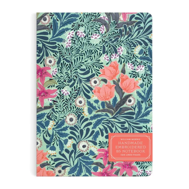Notesbog Liberty broderet - William Morris Bower