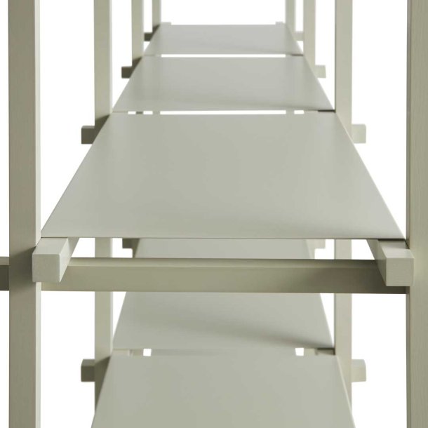 HAY Woody Shelving Smokey Grey beech frame 2.0-Column Low