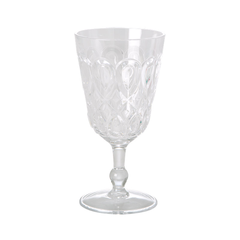 noget Kunstneriske ordlyd Akrylglas til vin med krystalmønster